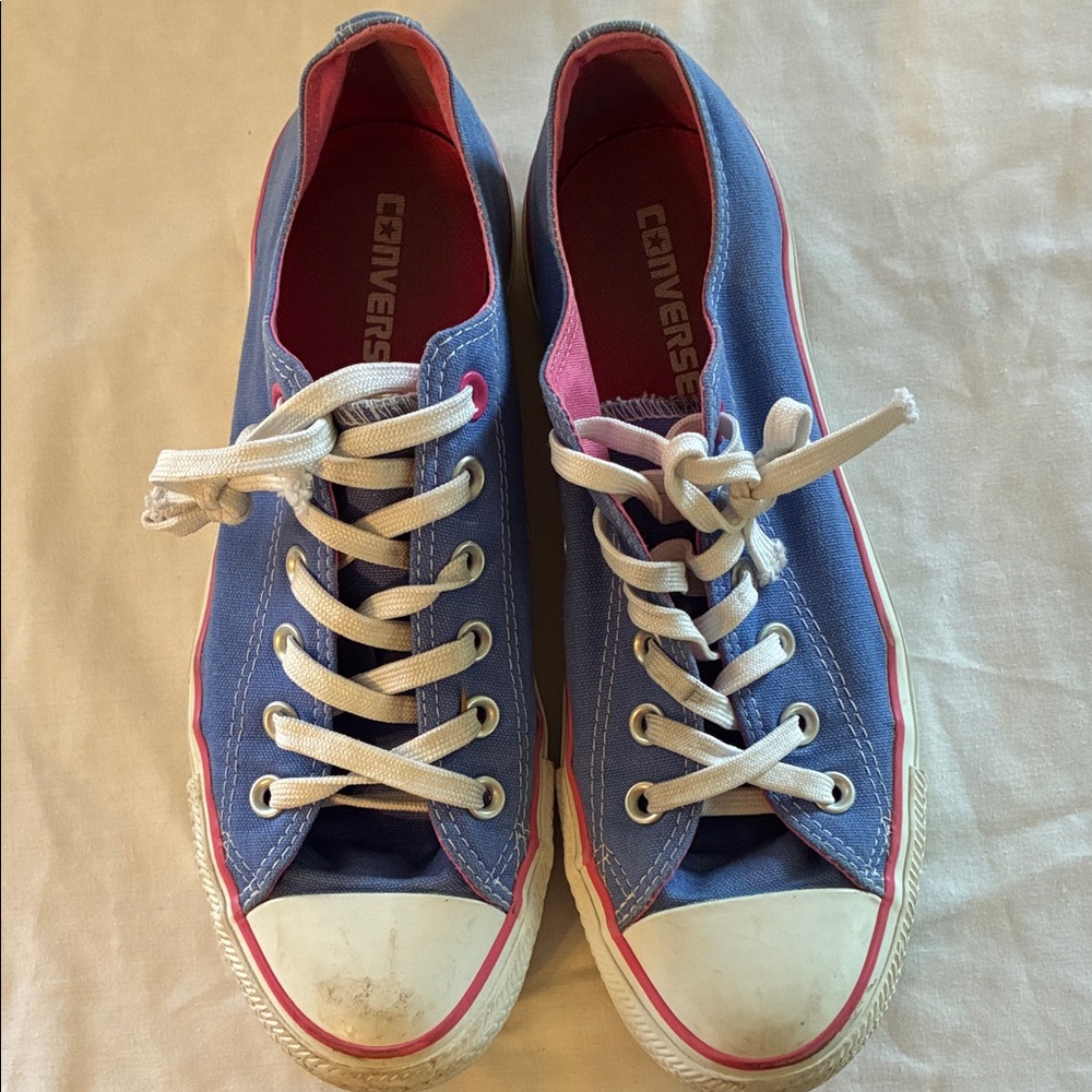 Converse Dual-Tone Blue and Pink Sneakers